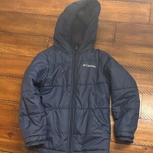Kids Columbia Dark Blue Quilted Hooded Jacket
